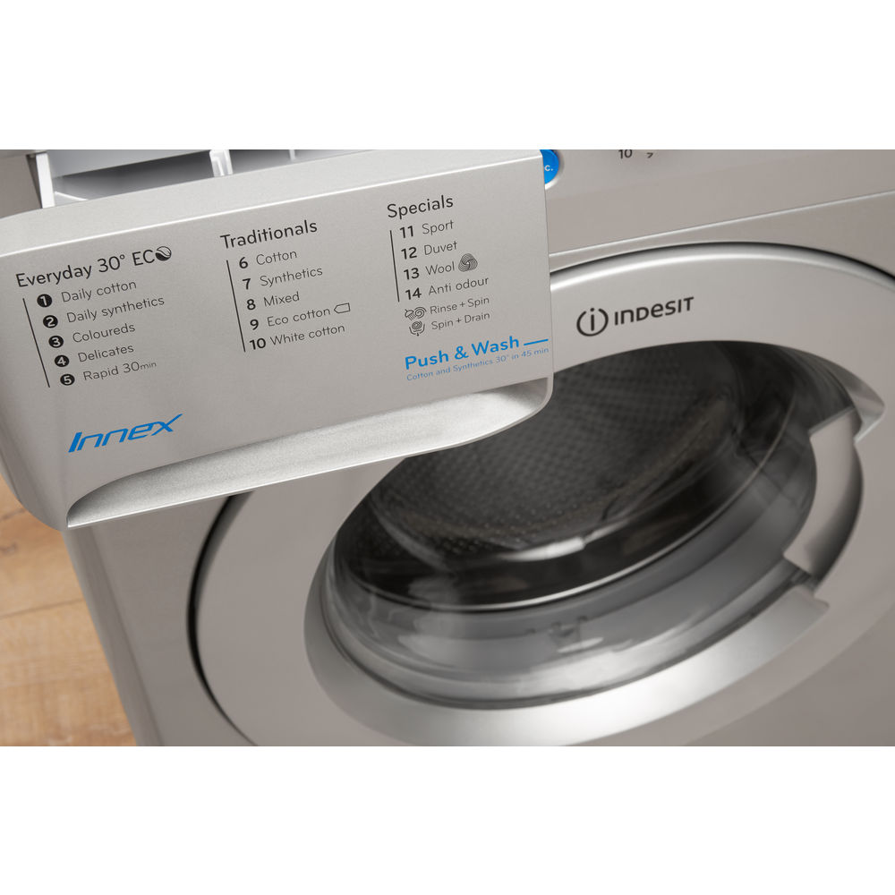 Indesit Innex Bwe 91484x S Washing Machine In Silver Bwe 91484x S Uk