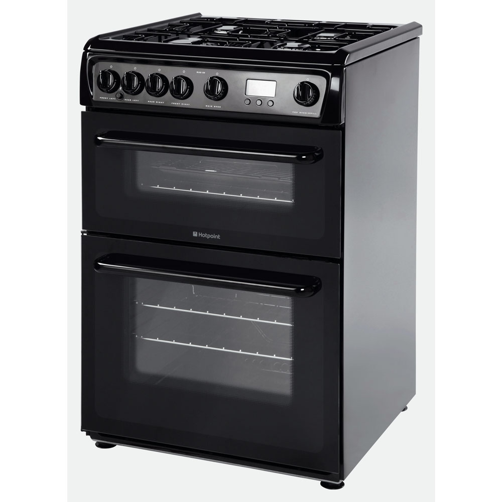 Hotpoint gas freestanding double cooker 60cm HAG60K Hotpoint