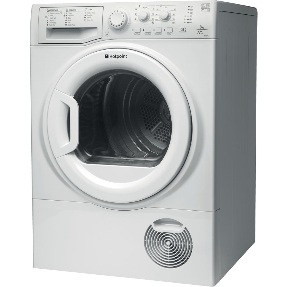 Hotpoint heat pump tumble dryer: freestanding, 8kg - FTCL 871 GP (UK ...