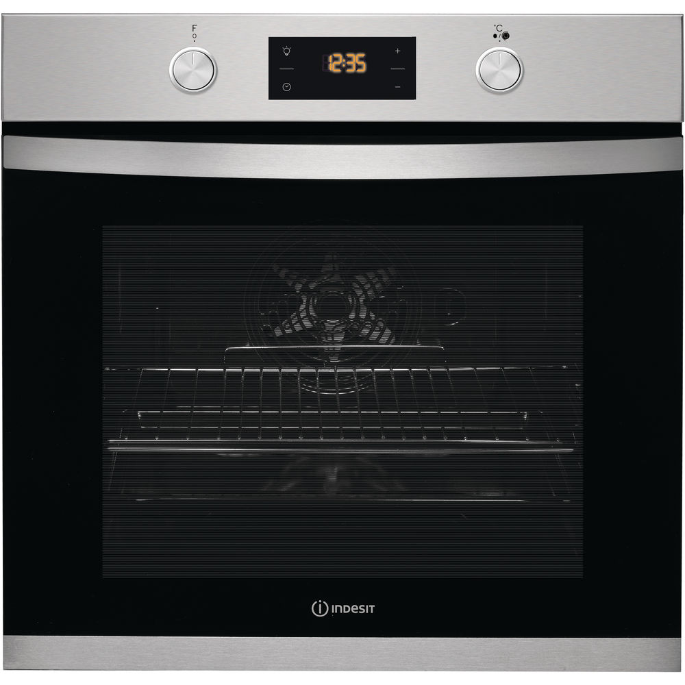 Indesit Aria KFW 3841 JH IX UK Electric Single Built-in Oven in Stainless Steel