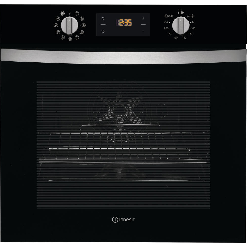 Indesit Aria IFW 4844 H BL UK Electric Single Built-in Oven in Black