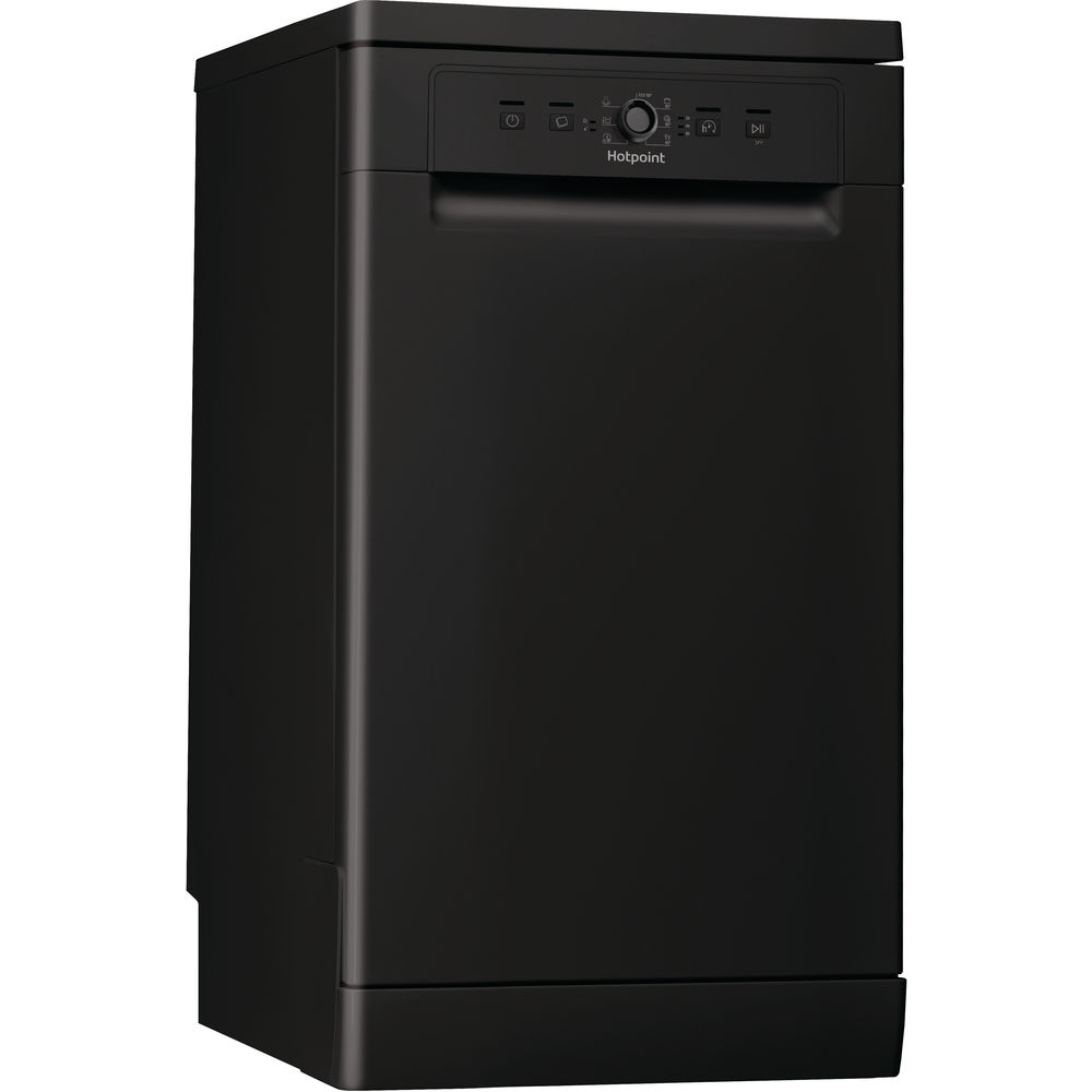 Hotpoint Dishwasher: Slimline, Black Color - HSFE 1B19 B UK | Hotpoint