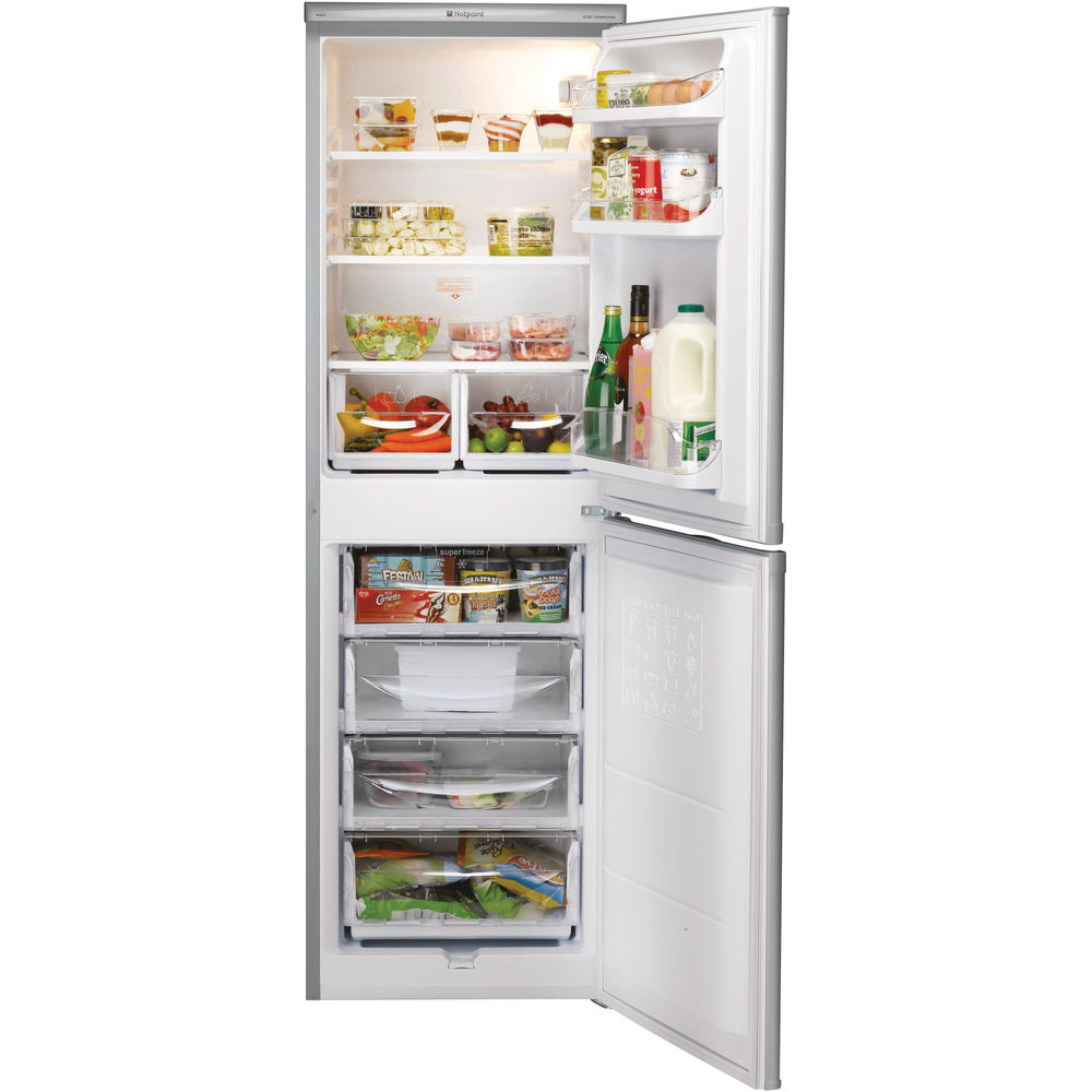 Hotpoint First Edition HBD 5517 S Fridge Freezer - Silver | Hotpoint