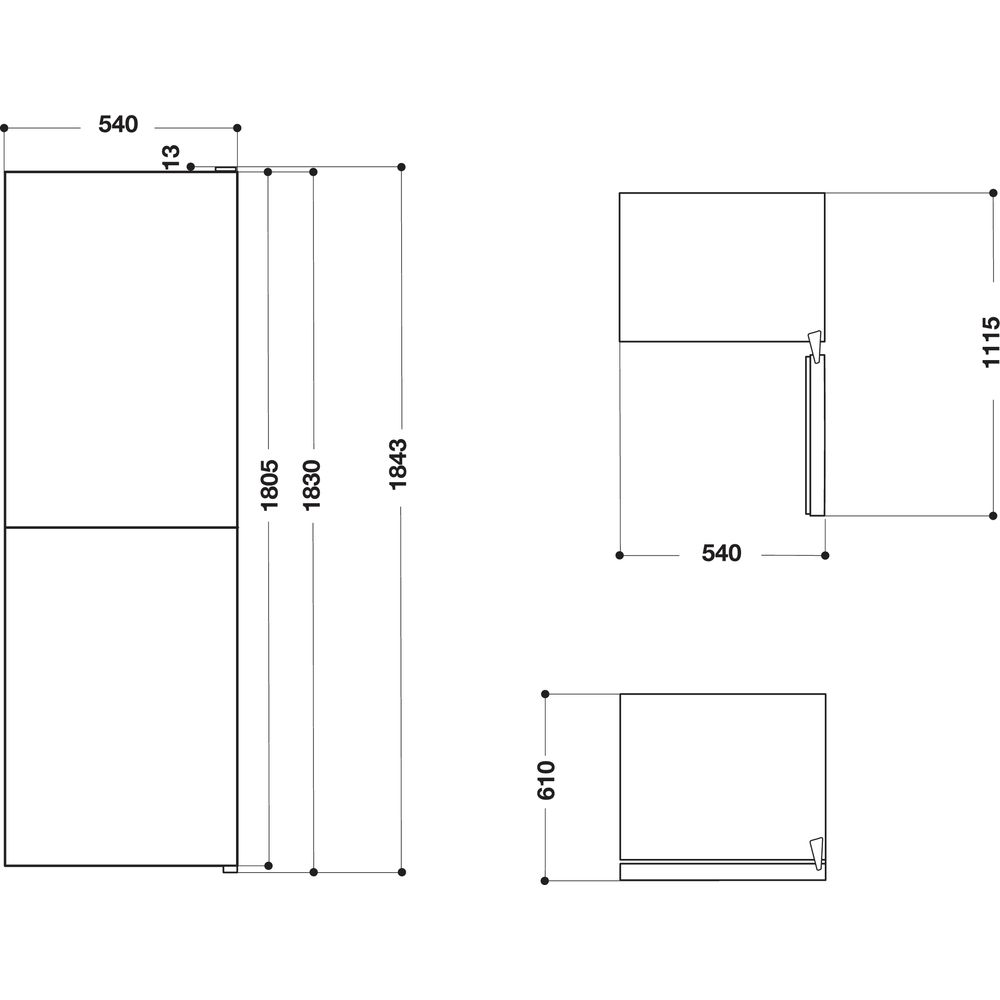 Hotpoint freestanding fridge freezer frost free Hotpoint